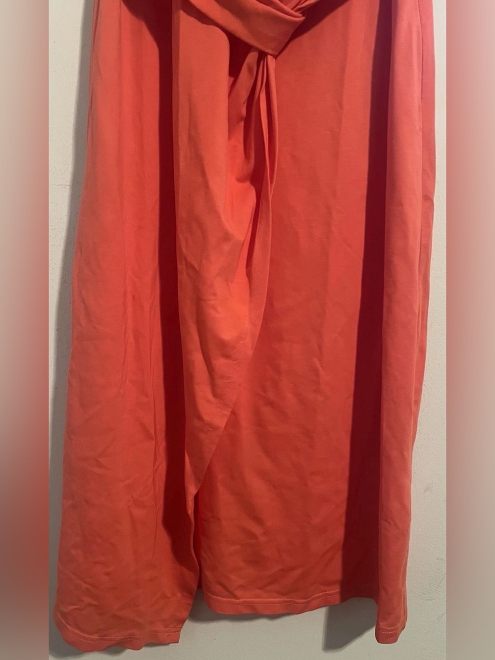 NWT Women’s JASAMBAC Sleeveless Orange Midi Dress with Knotted Waist Size XL - Picture 10 of 16